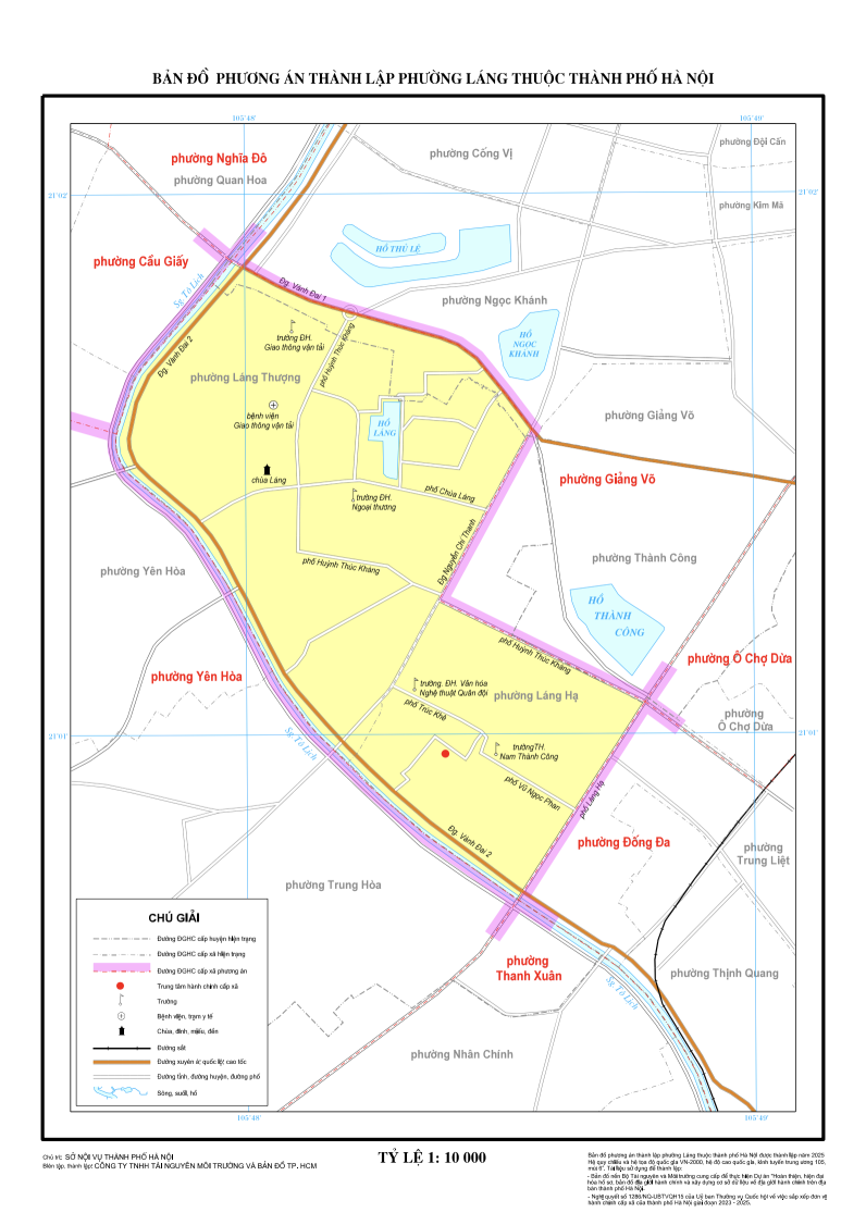 Bản đồ phường Láng