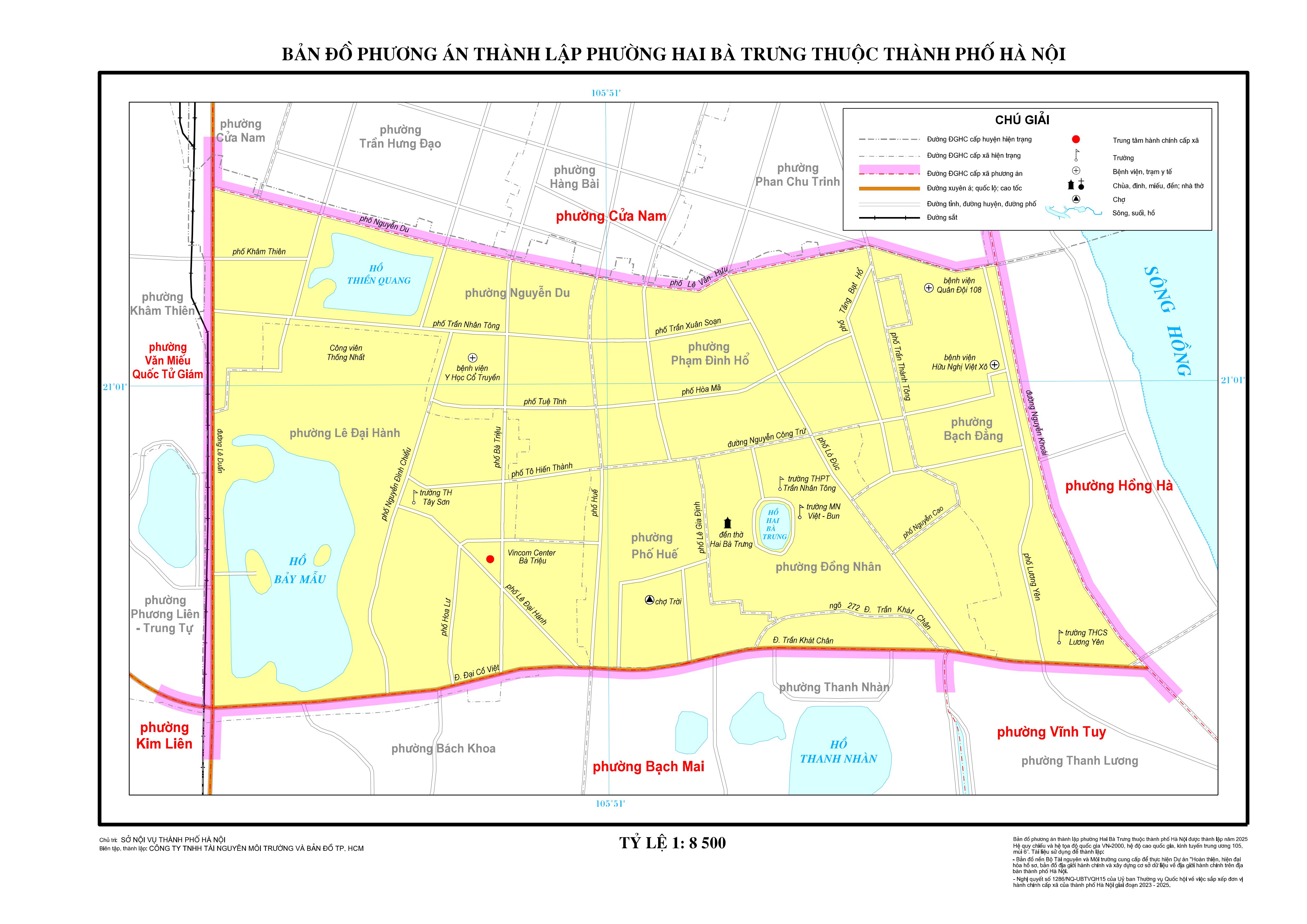 Bản đồ phường Hai Bà Trưng