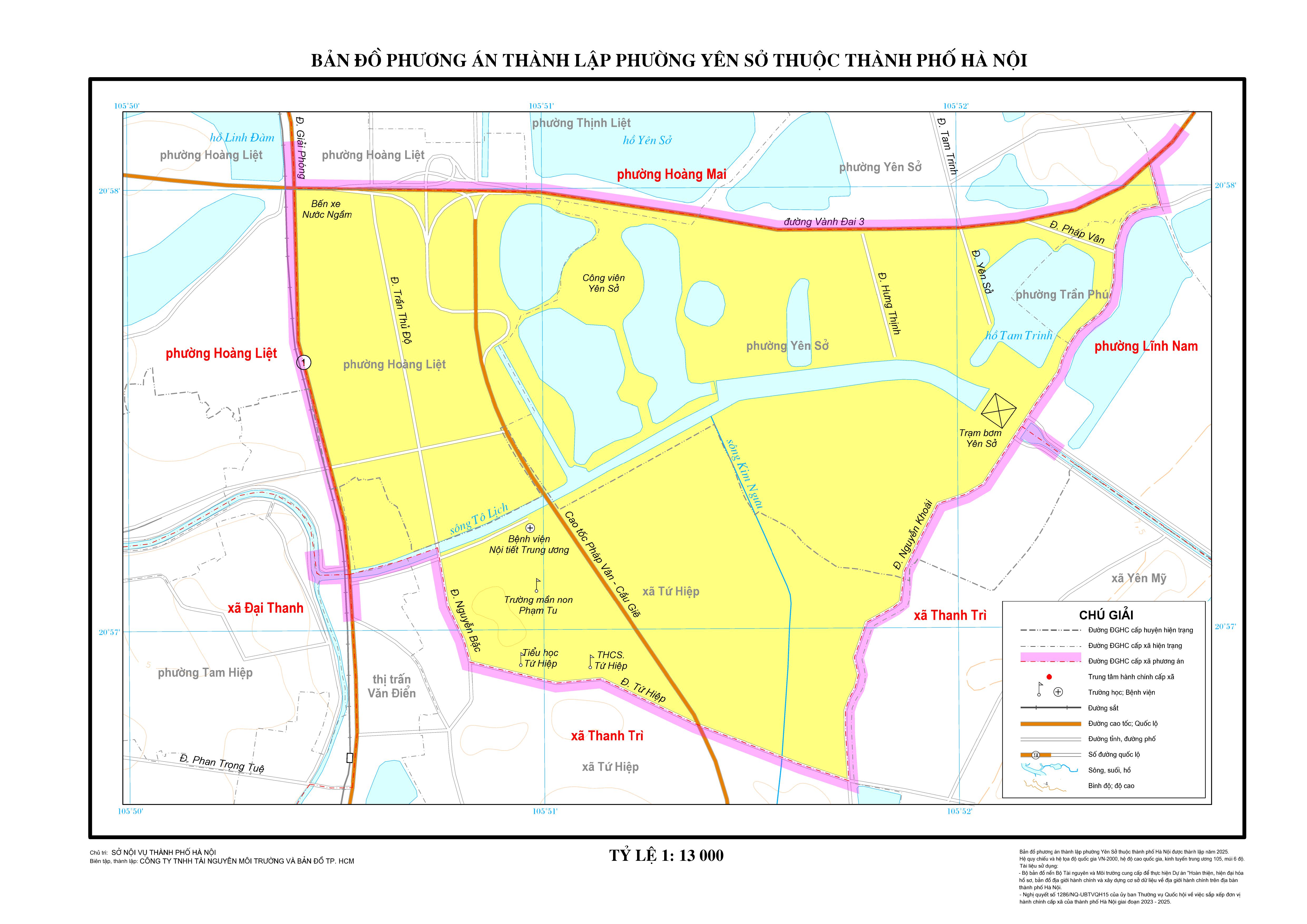 Bản đồ phường Yên Sở