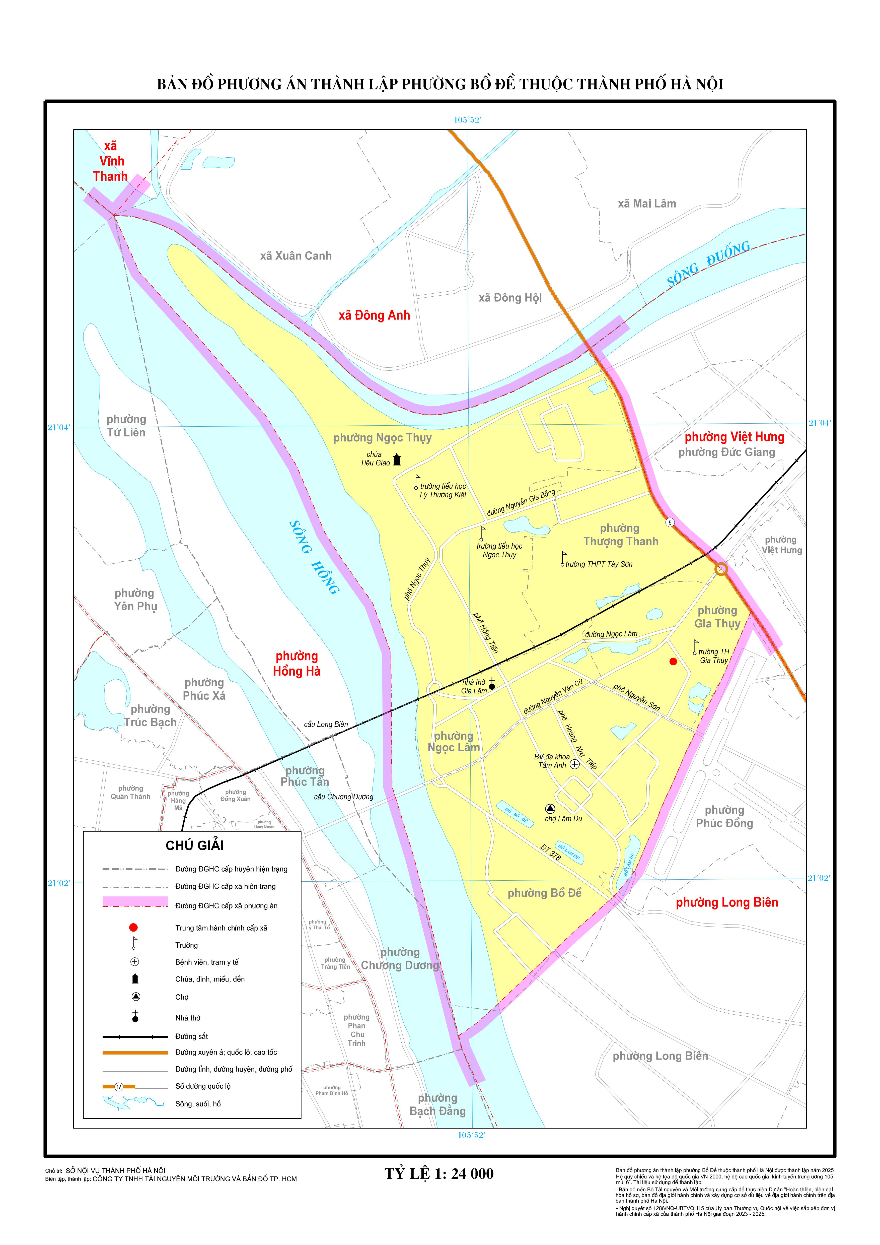 Bản đồ phường Bồ Đề
