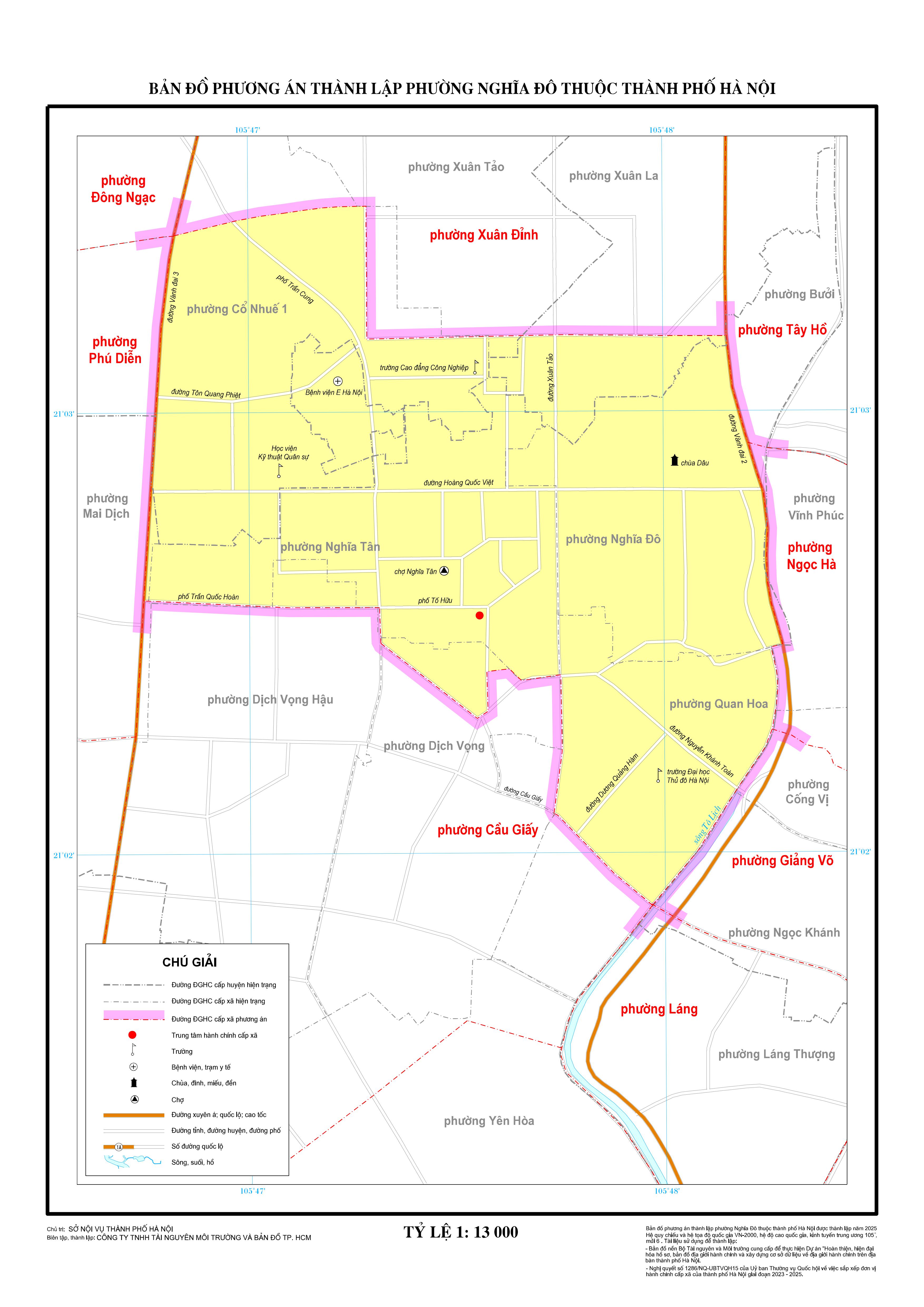 Bản đồ phường Nghĩa Đô