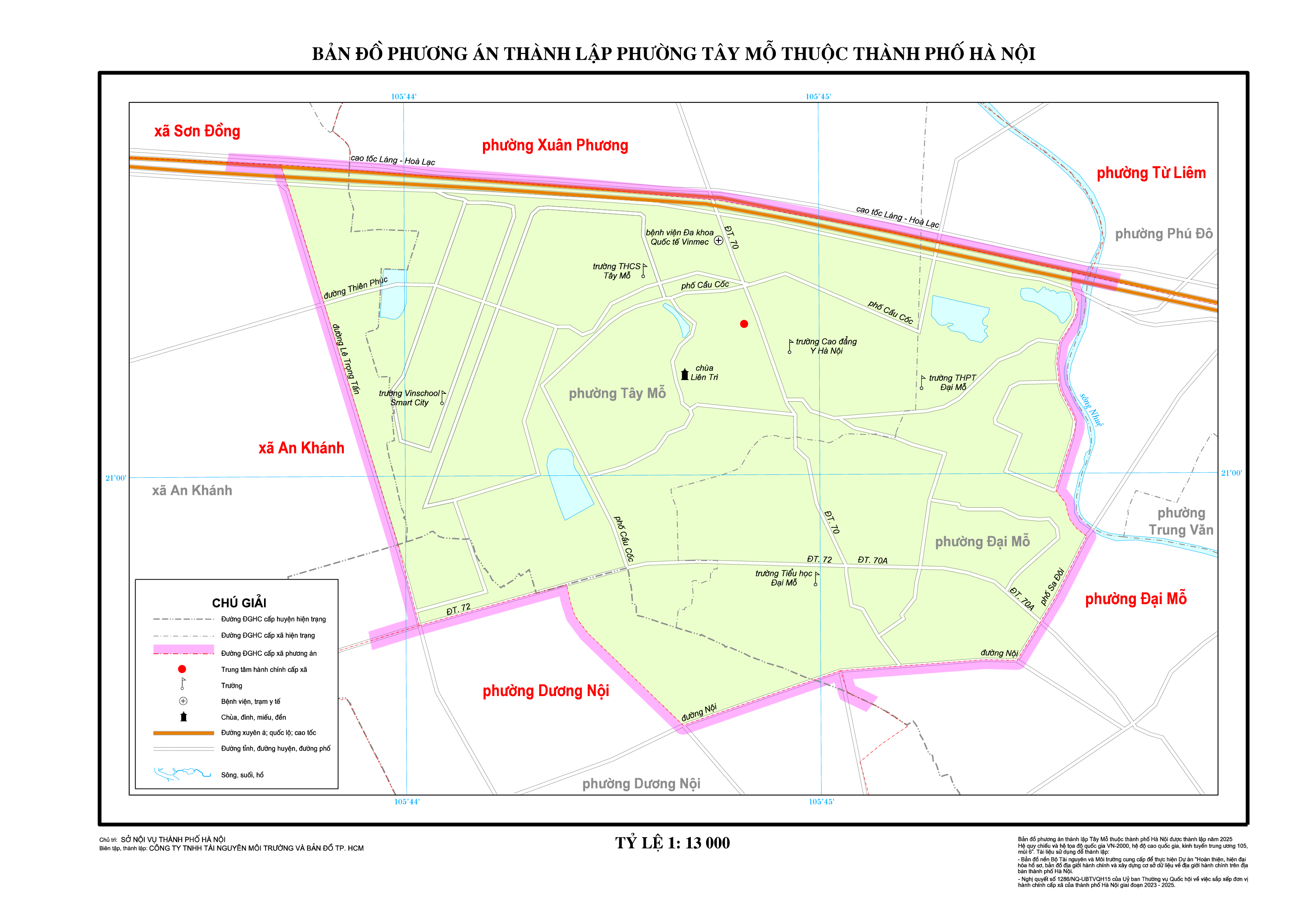 Bản đồ phường Tây Mỗ