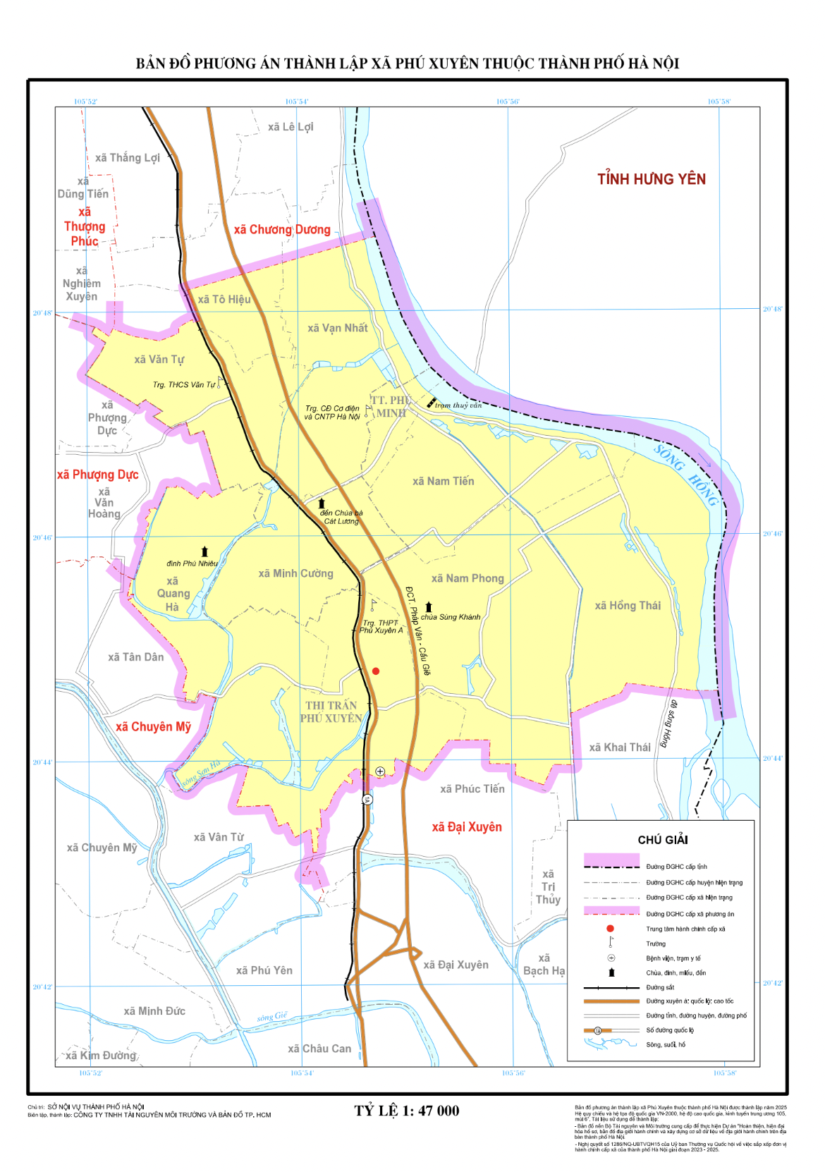 Bản đồ xã Phú Xuyên