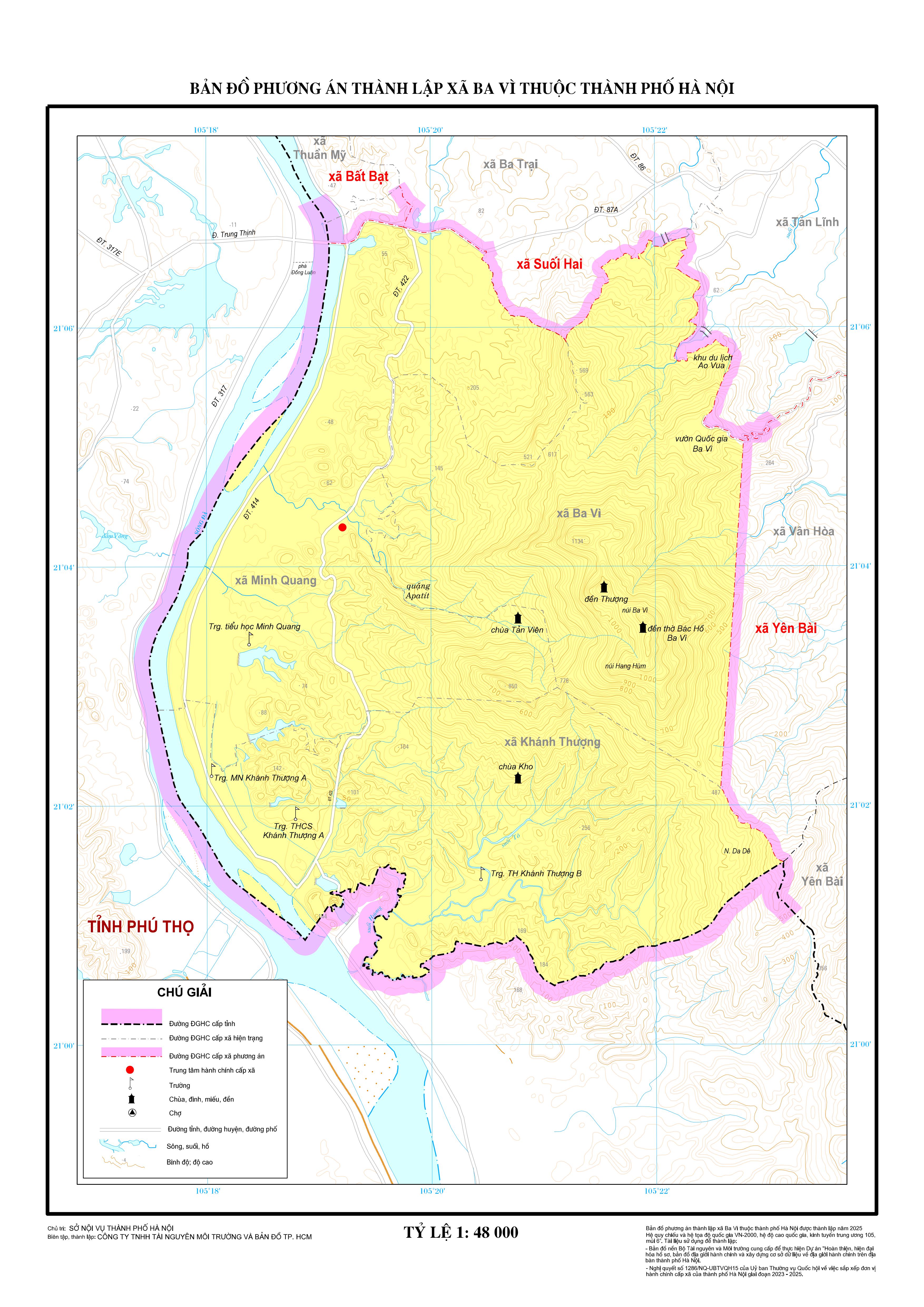 Bản đồ xã Ba Vì