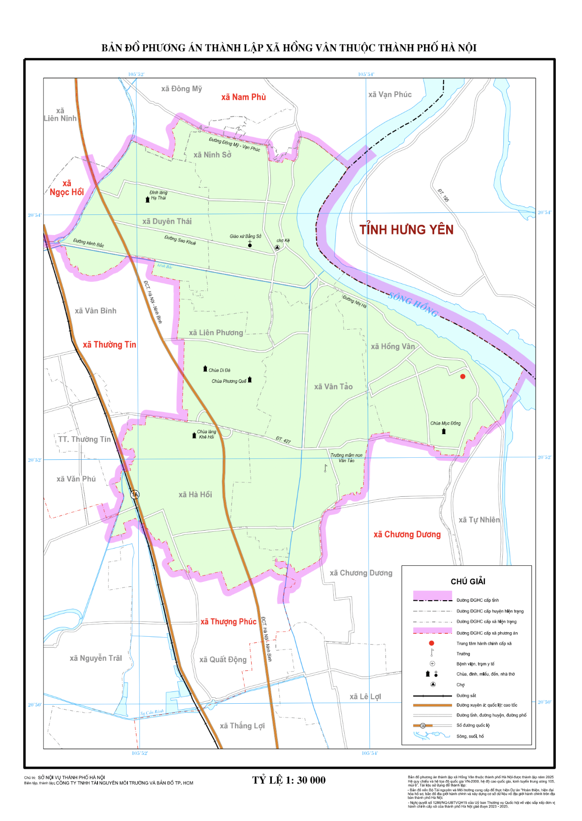 Bản đồ xã Hồng Vân