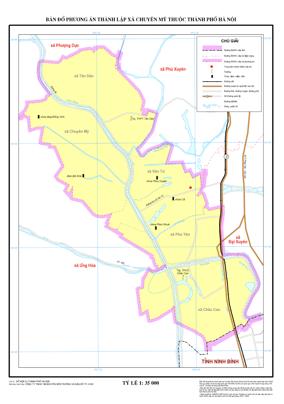 Bản đồ xã Chuyên Mỹ