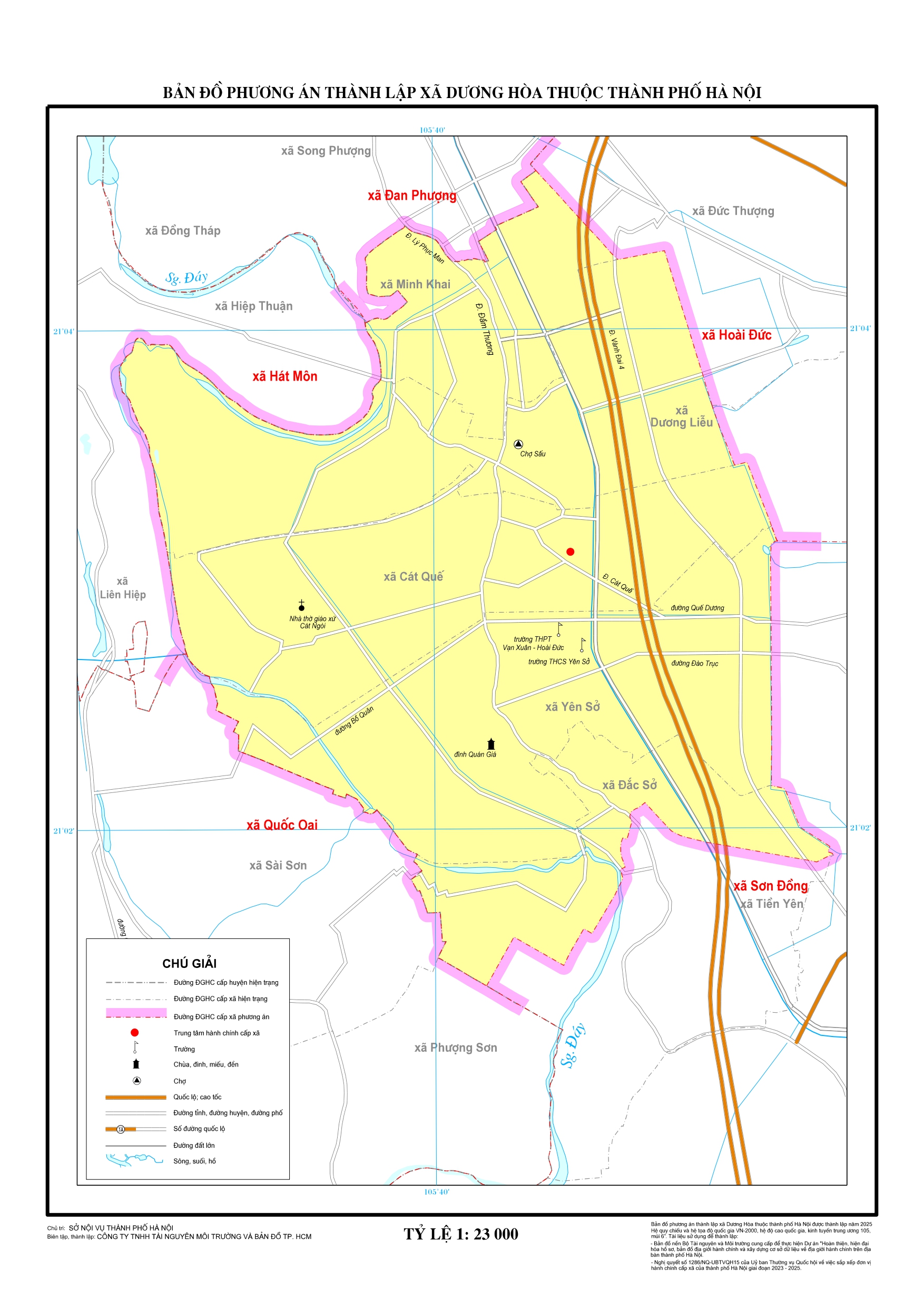 Bản đồ xã Dương Hoà