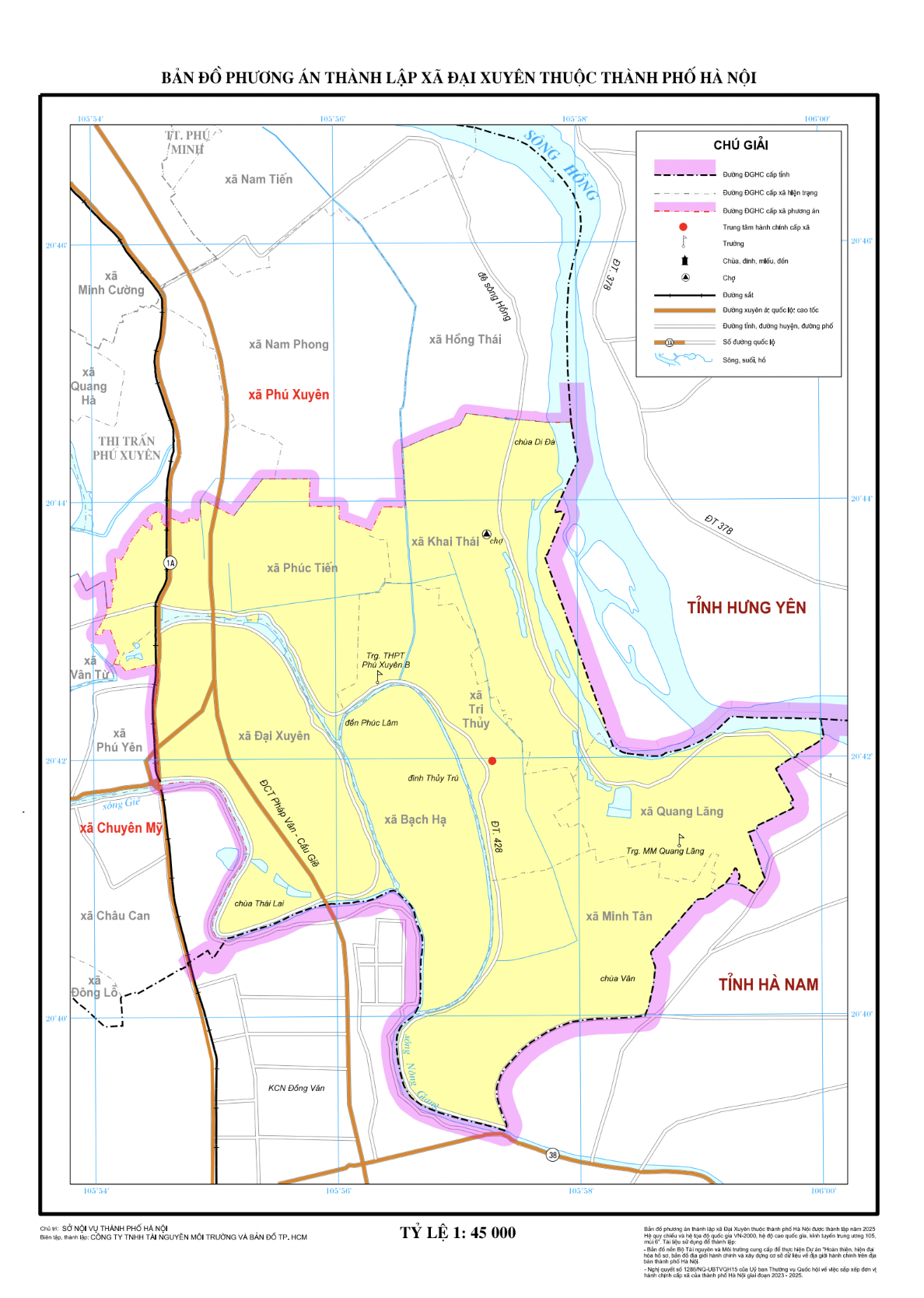Bản đồ xã Đại Xuyên
