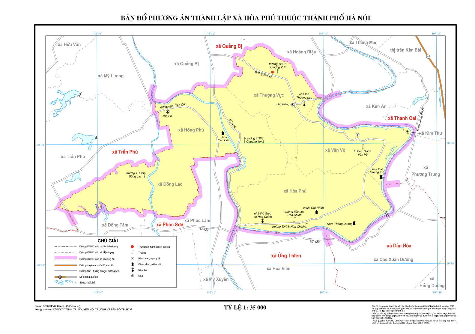 Bản đồ xã Hoà Phú