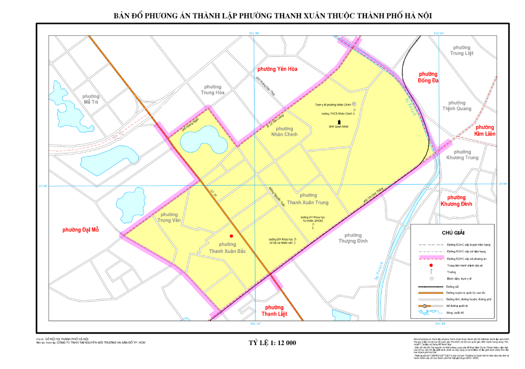 Bản đồ hành chính phường Thanh Xuân (thành phố Hà Nội)