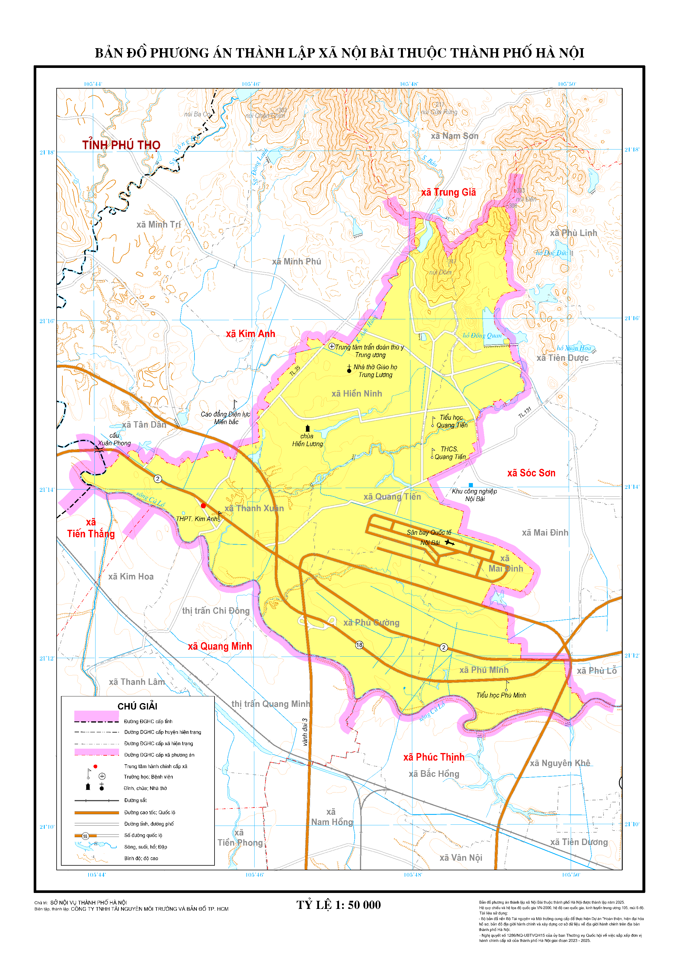 Bản đồ xã Nội Bài