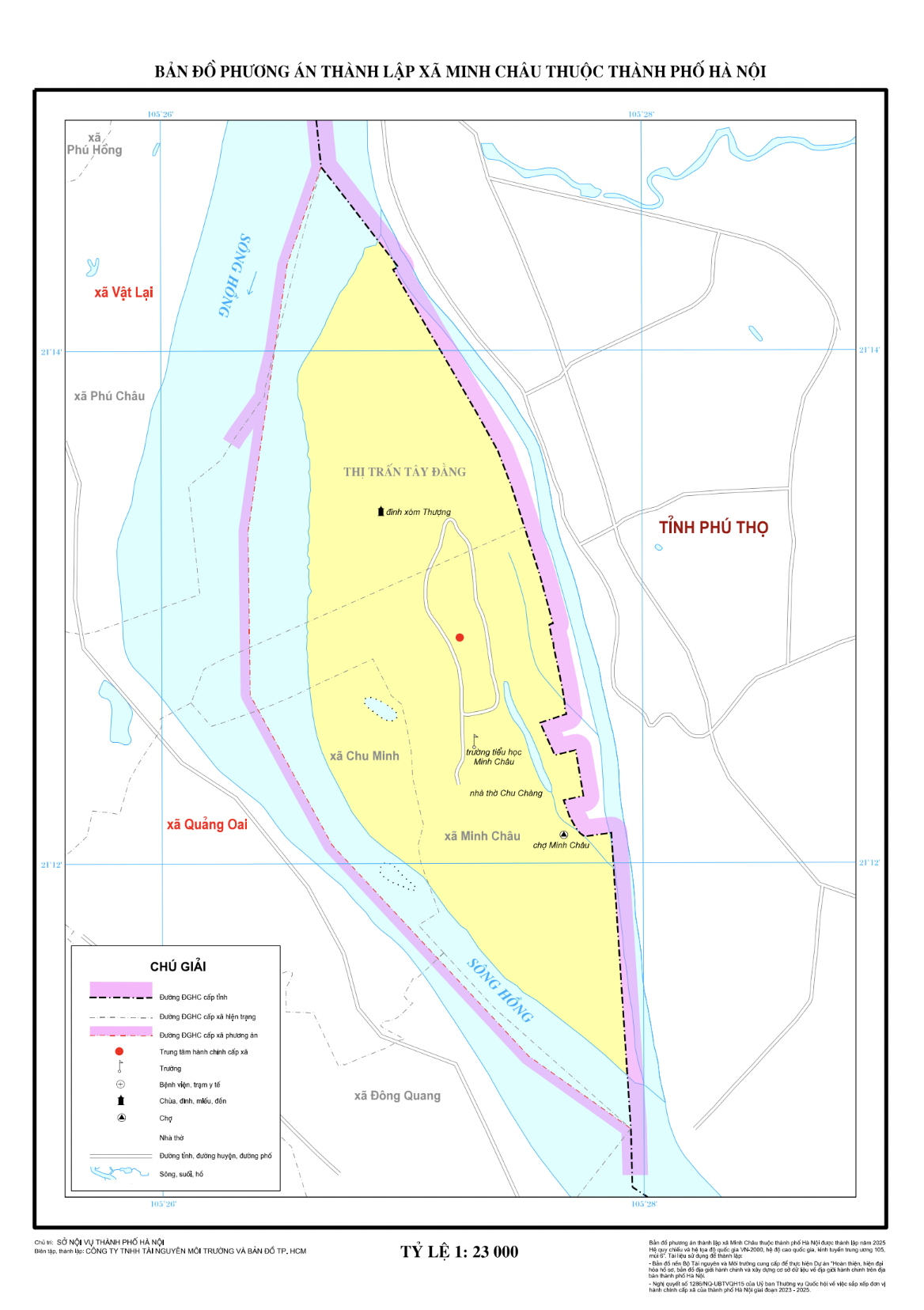 Bản đồ xã Minh Châu