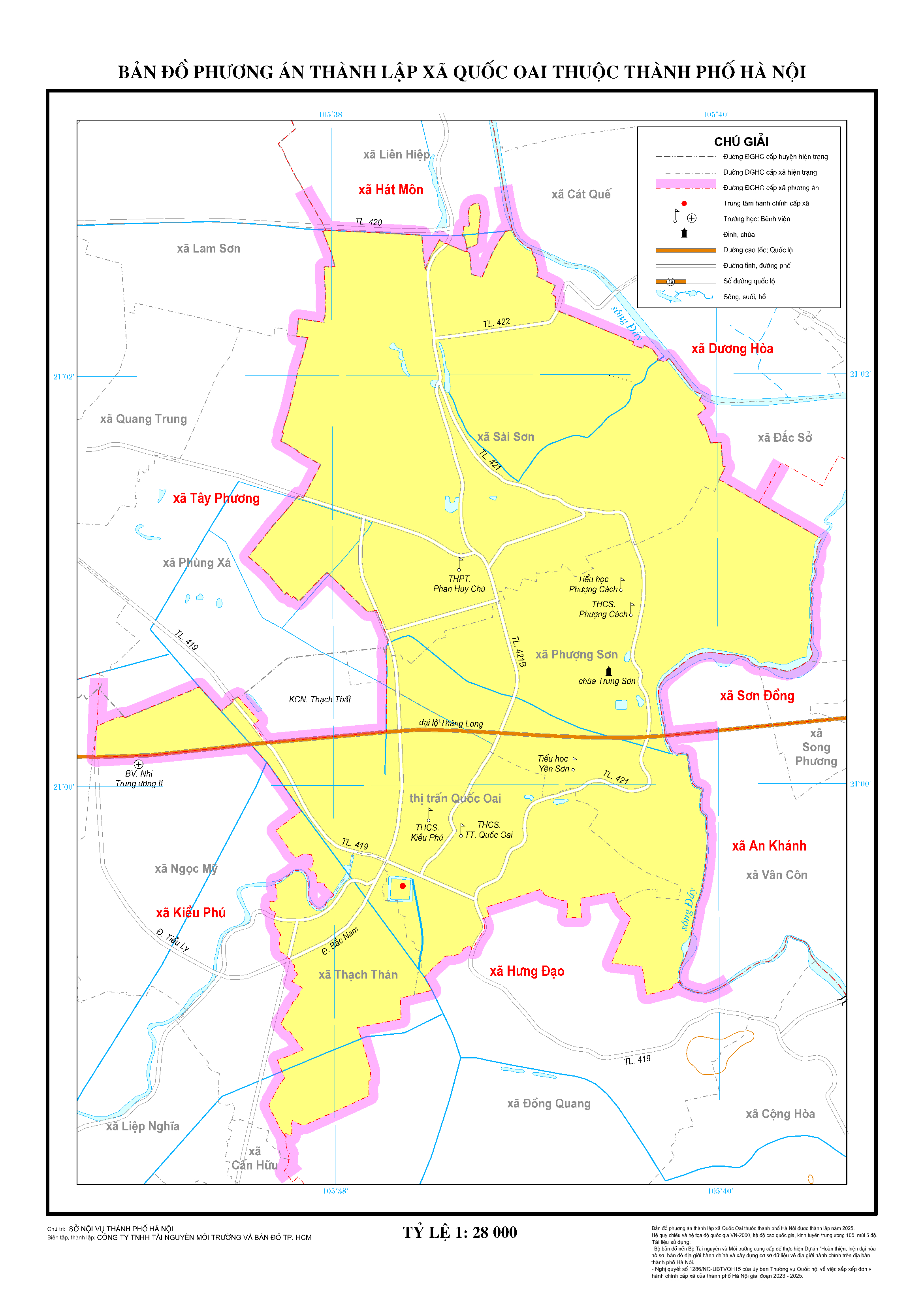 Bản đồ xã Quốc Oai