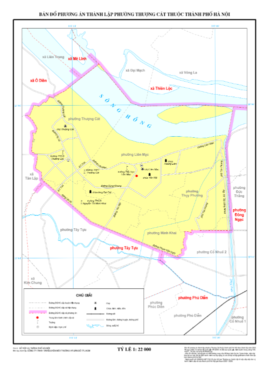 Bản đồ hành chính phường Thượng Cát (thành phố Hà Nội).