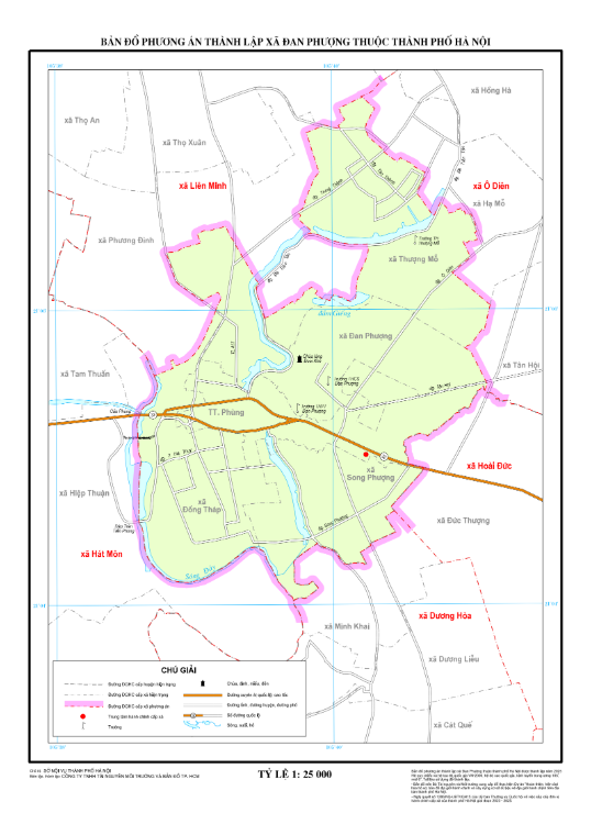 Bản đồ hành chính xã Đan Phượng (thành phố Hà Nội)
