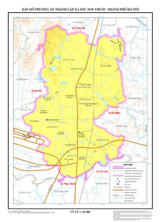 Bản đồ hành chính xã Sóc Sơn (thành phố Hà Nội)