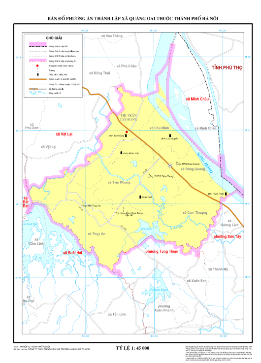  Bản đồ hành chính xã Quảng Oai (thành phố Hà Nội)