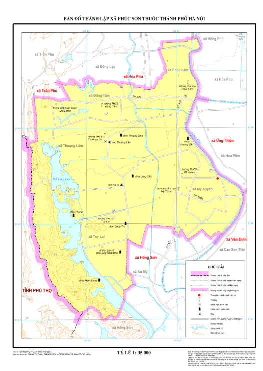Bản đồ hành chính xã Phúc Sơn (thành phố Hà Nội)